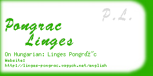 pongrac linges business card